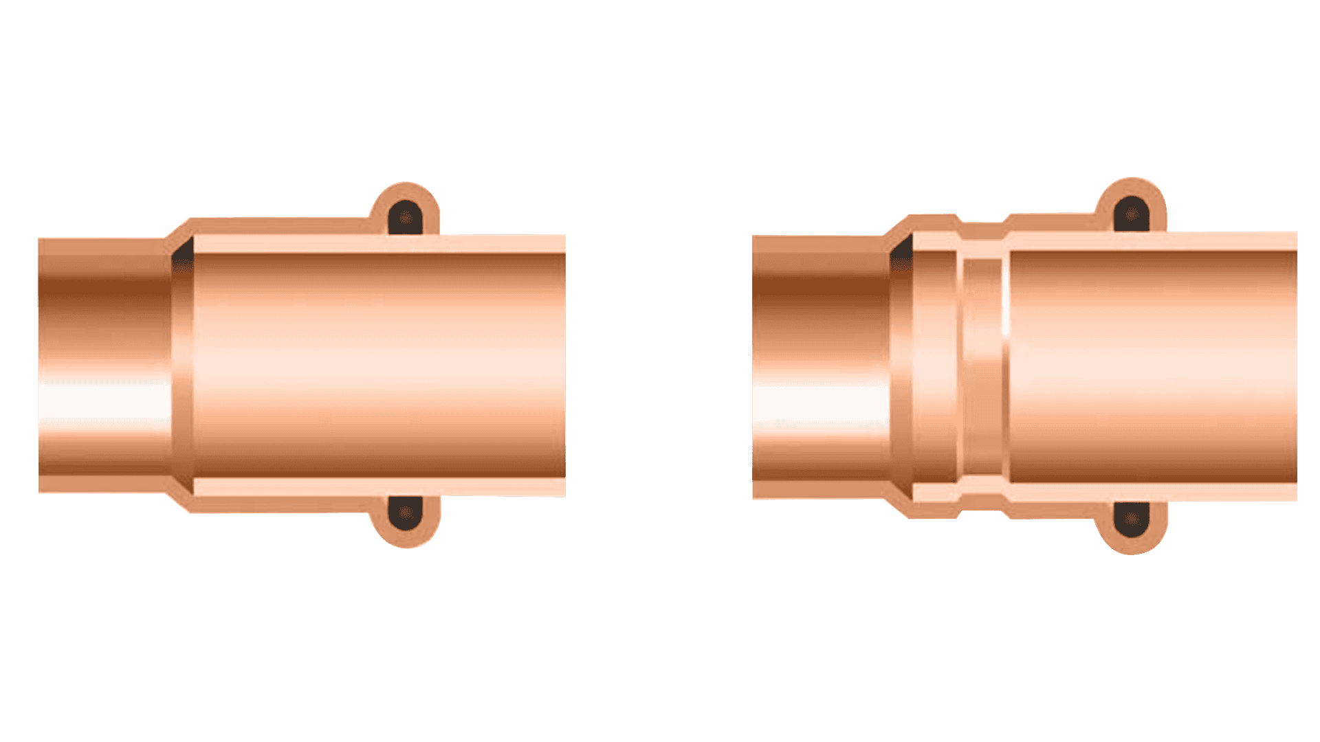 KAN-therm - System Copper - Rysunek techniczny połączenia "Press" rur miedzianych