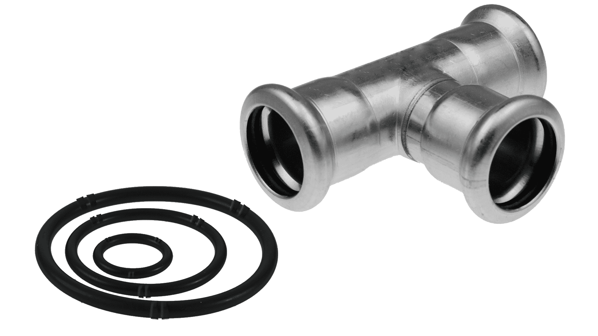KAN-therm - System Sprinkler Inox - Połączenia kształtek z rurami zachowują szczelność dzięki wysokiej jakości O-ringów z kauczuku etylenowo-propylenowego i trójpunktowego profilu zacisku "M"